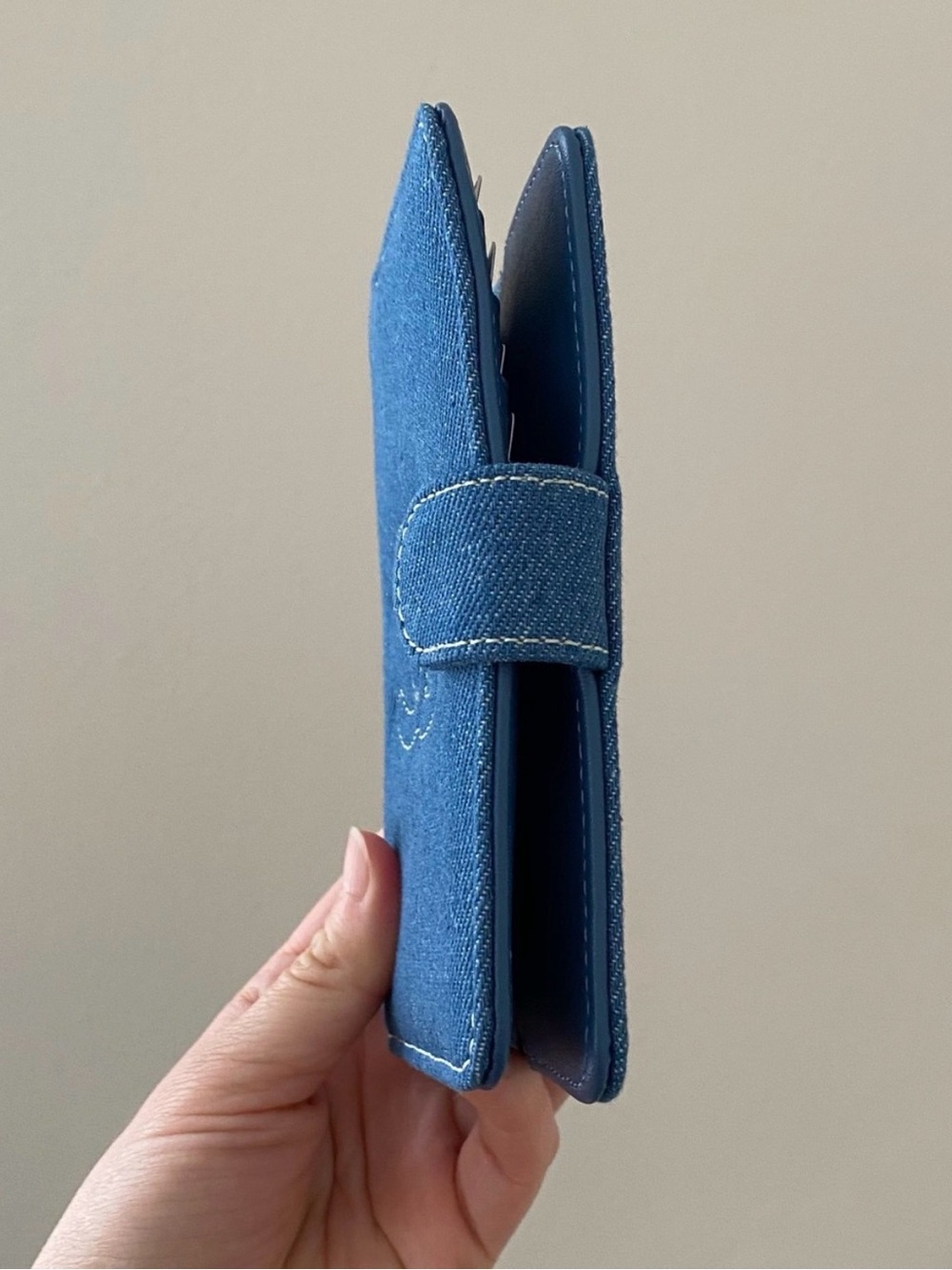 Denim Passport Holder - Picture 2 of 5